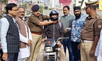 Helmets distributed to drivers