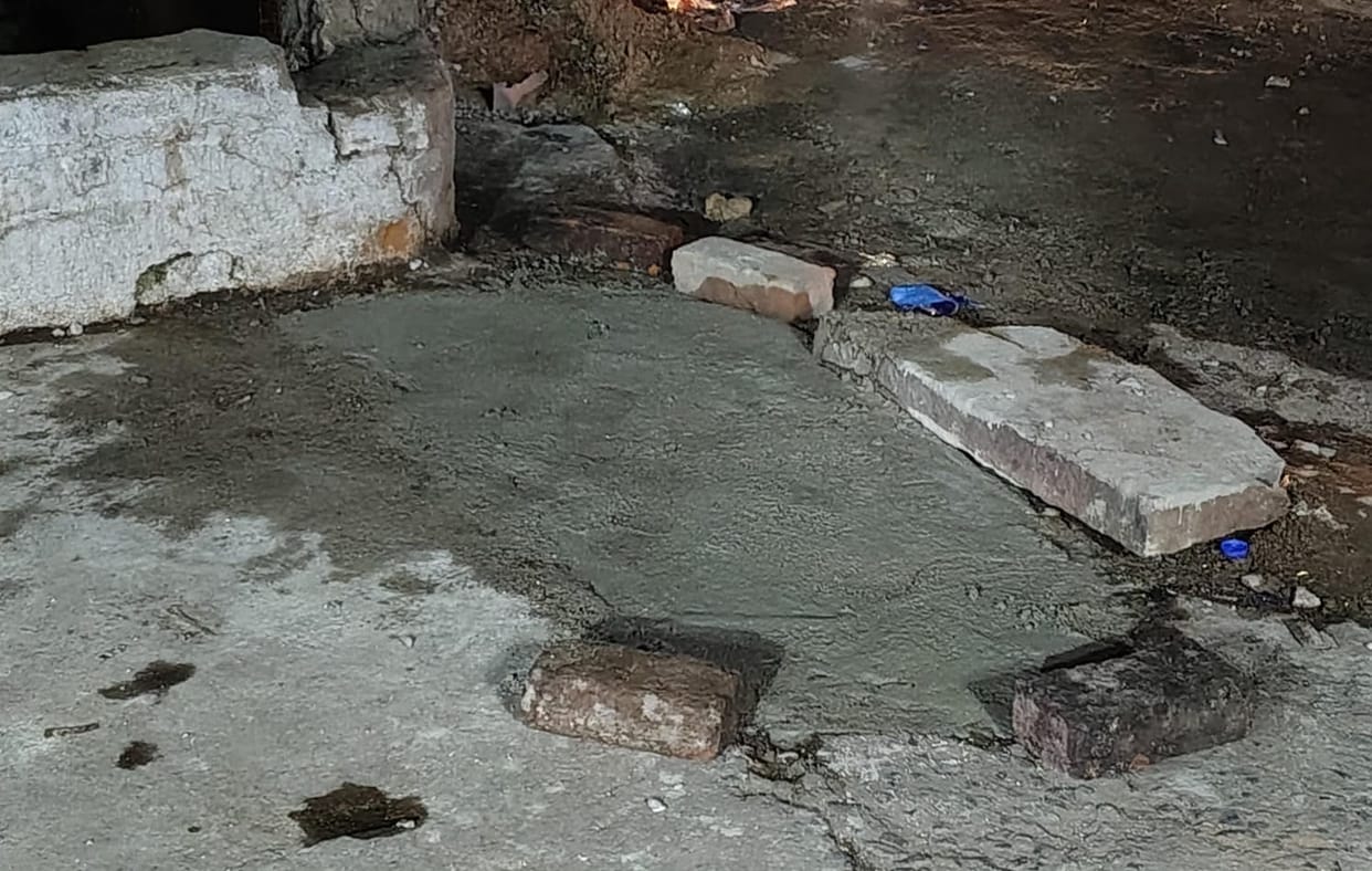 The main market culvert, which had been damaged for six days, was repaired.