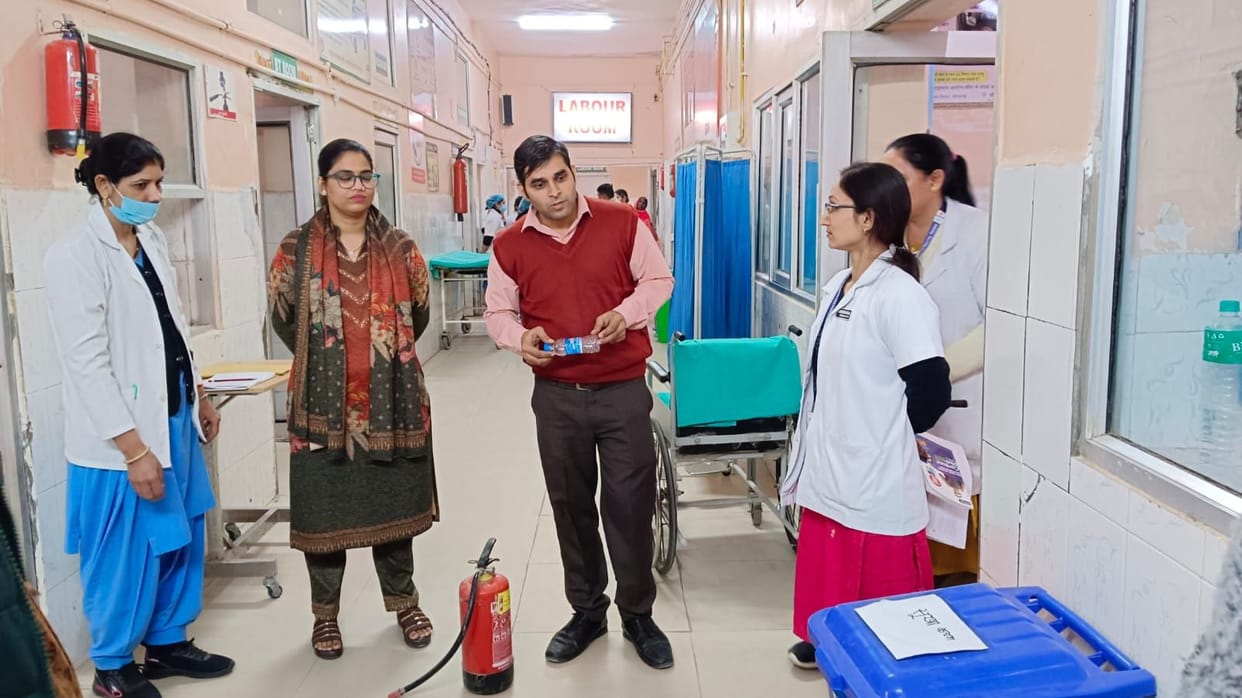 The NQAS team inspected the arrangements at the Civil Hospital.