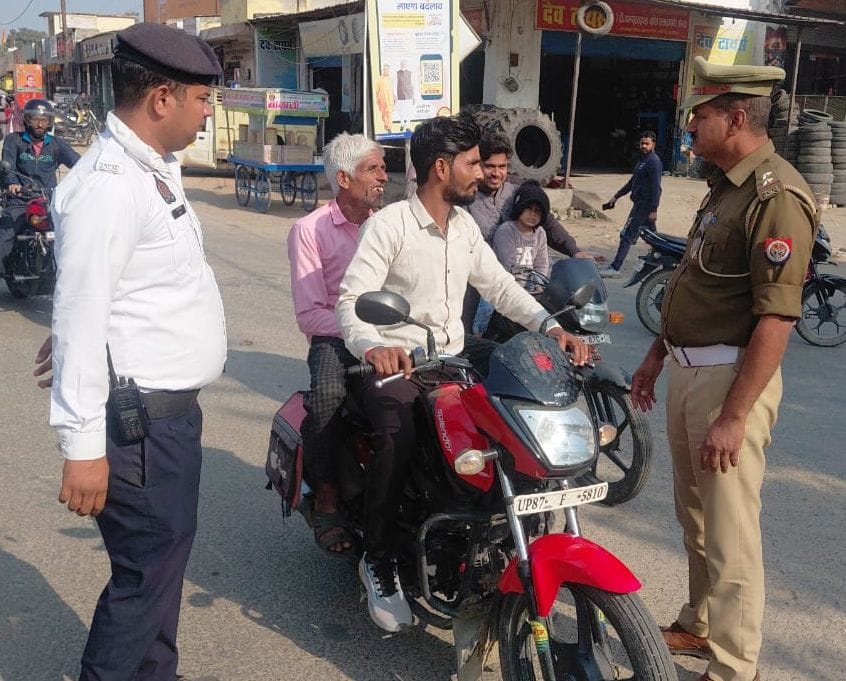 Challans issued for 158 vehicles, online fine of Rs 2,29,000 lakh imposed