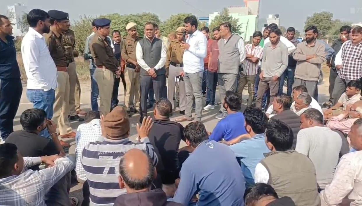 Villagers blocked the road to stop the accident