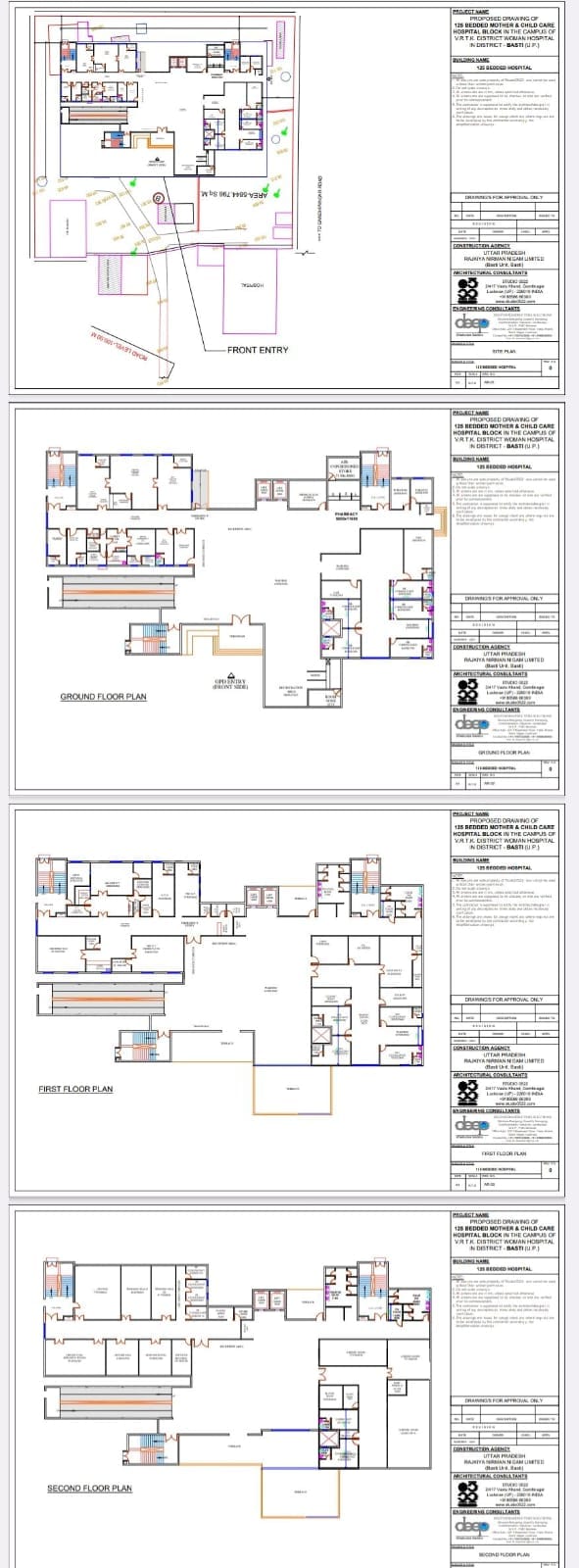 Map of four-storey building of District Women's Hospital approved