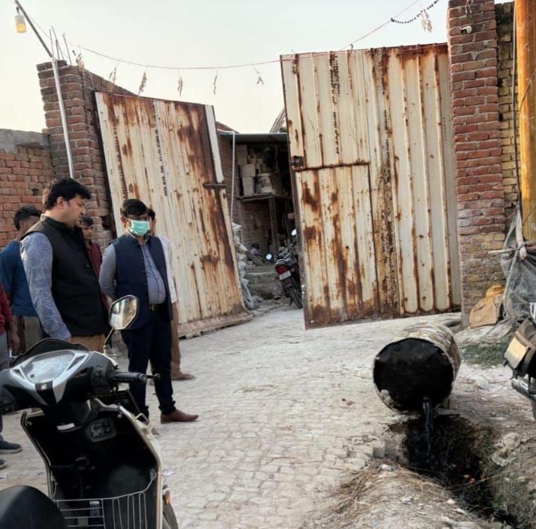 Pottery factory using banned black oil sealed