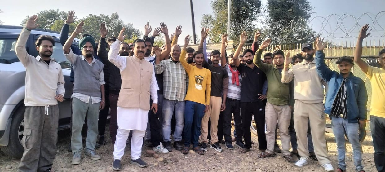 Employees protested after not receiving their salaries for three months.