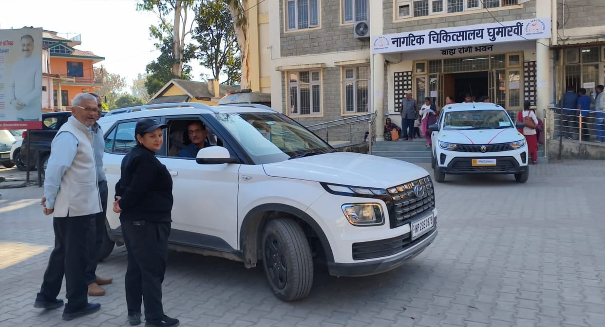Attendants at Ghumarwin Hospital are worried about where to park their vehicles.