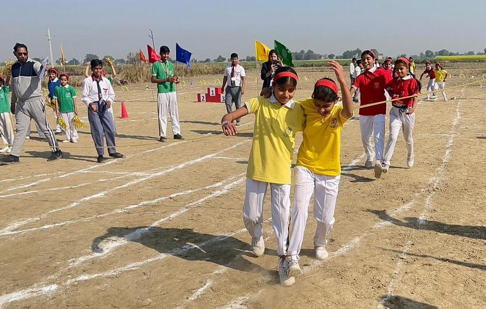 Children showcased their strength on the final day of the sports meet.