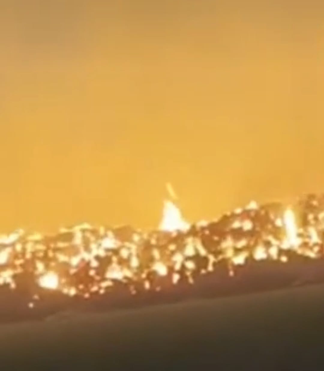 Fire broke out in the stubble stock