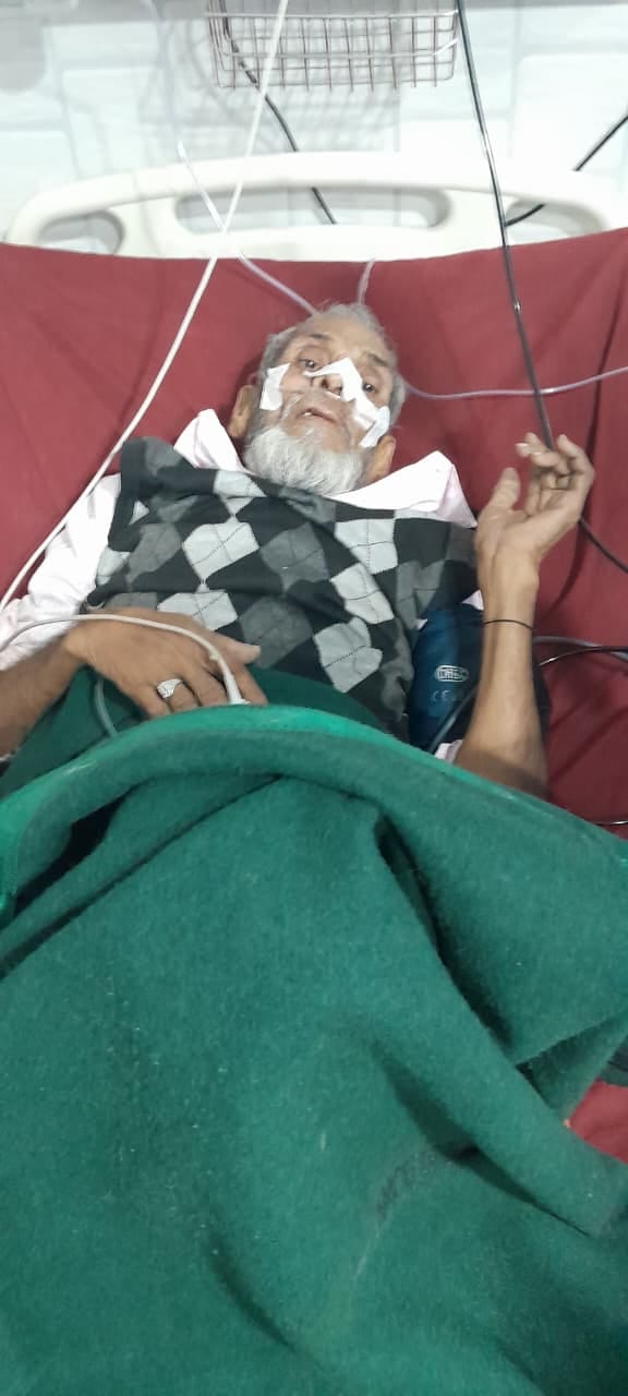 Auto and bike collide head-on, father and son seriously injured