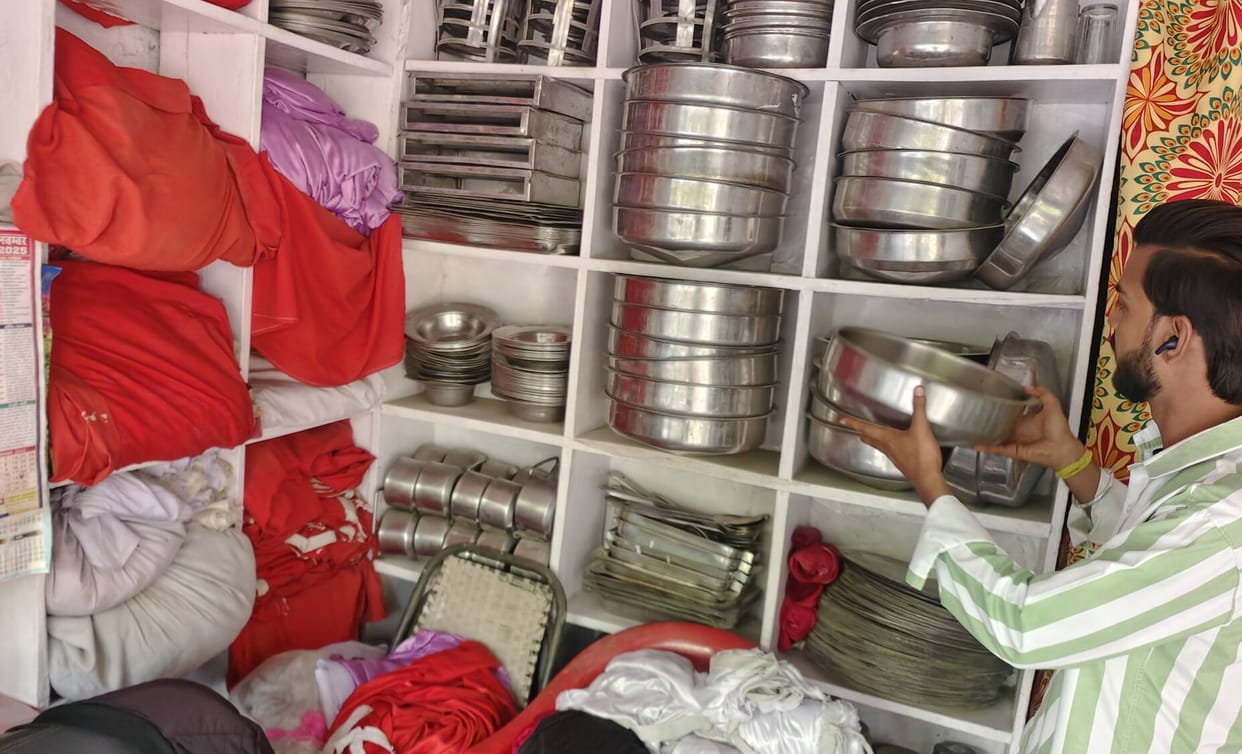 Tents were once the pride of weddings, now the business is stagnant