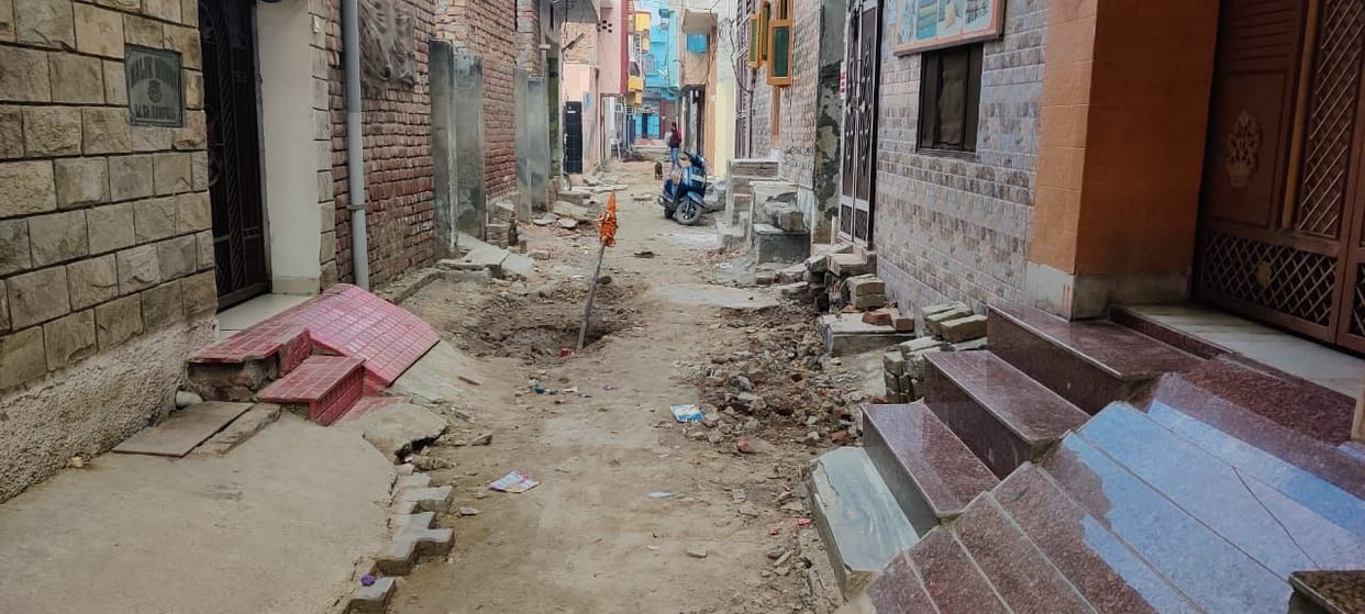 The condition of the street in Patel Nagar has been bad for the last 20 days, causing problems.