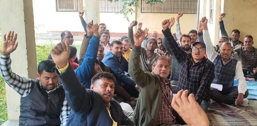 Angry colleagues staged a sit-in on the accountant