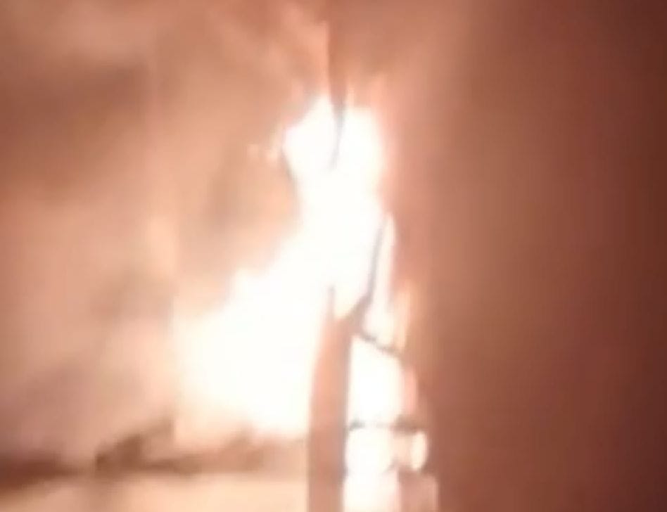 Cylinder explodes after fire breaks out in tea-snack shop