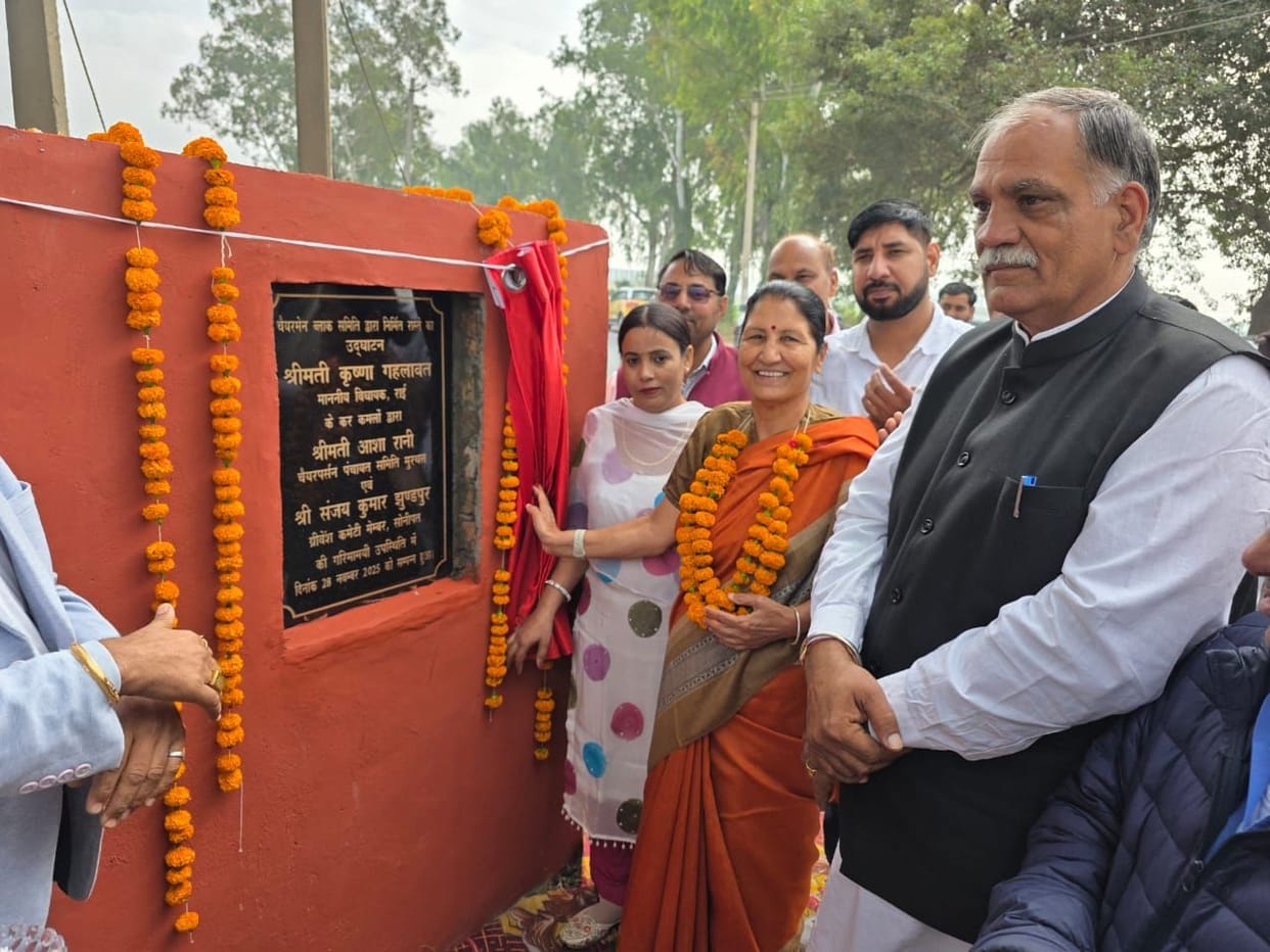 MLA laid the foundation stone for two roads