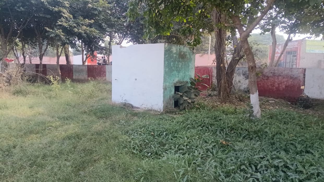 The playground of village Dhingsara is in a bad condition, young players are worried.