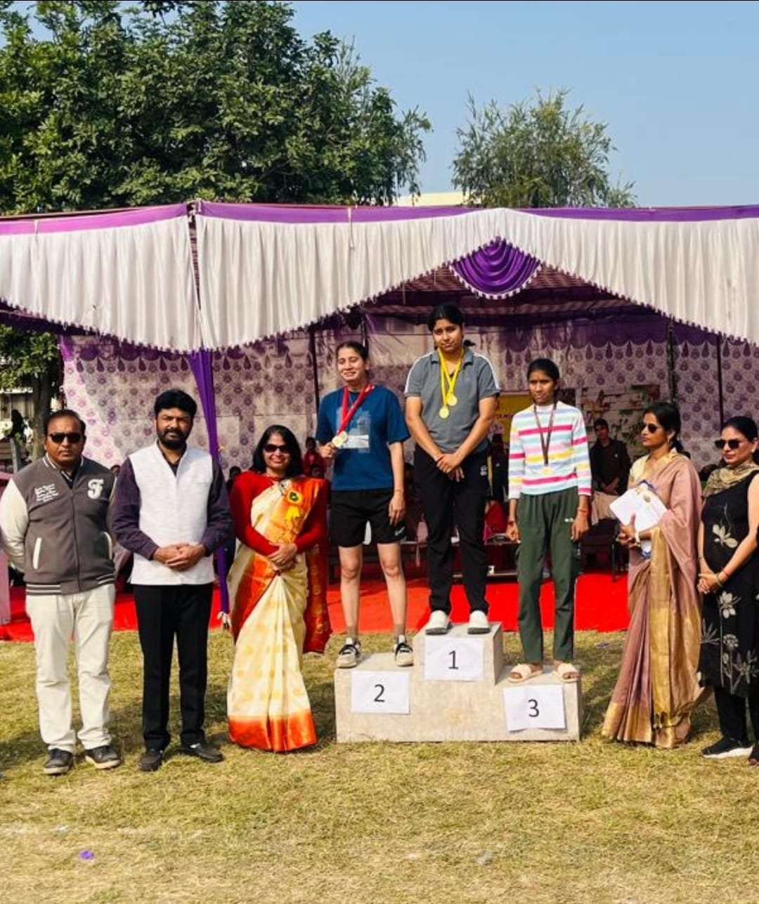 Annu was selected as the best athlete in the sports competition.