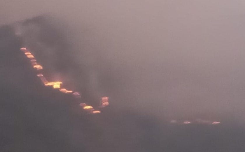 Pokhari forest has been burning for two days