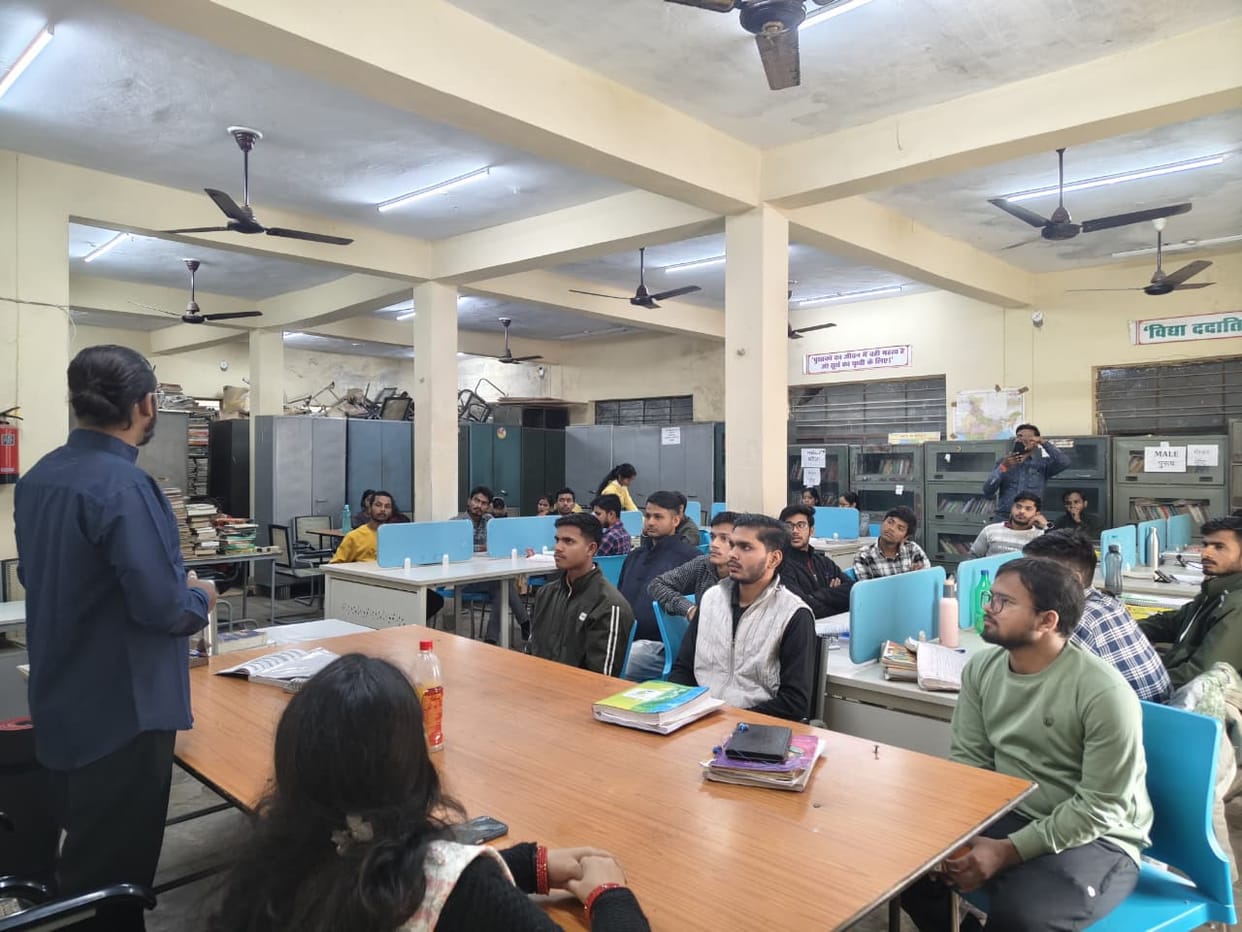 Yoga was conducted for students to relieve stress, anxiety and lack of concentration