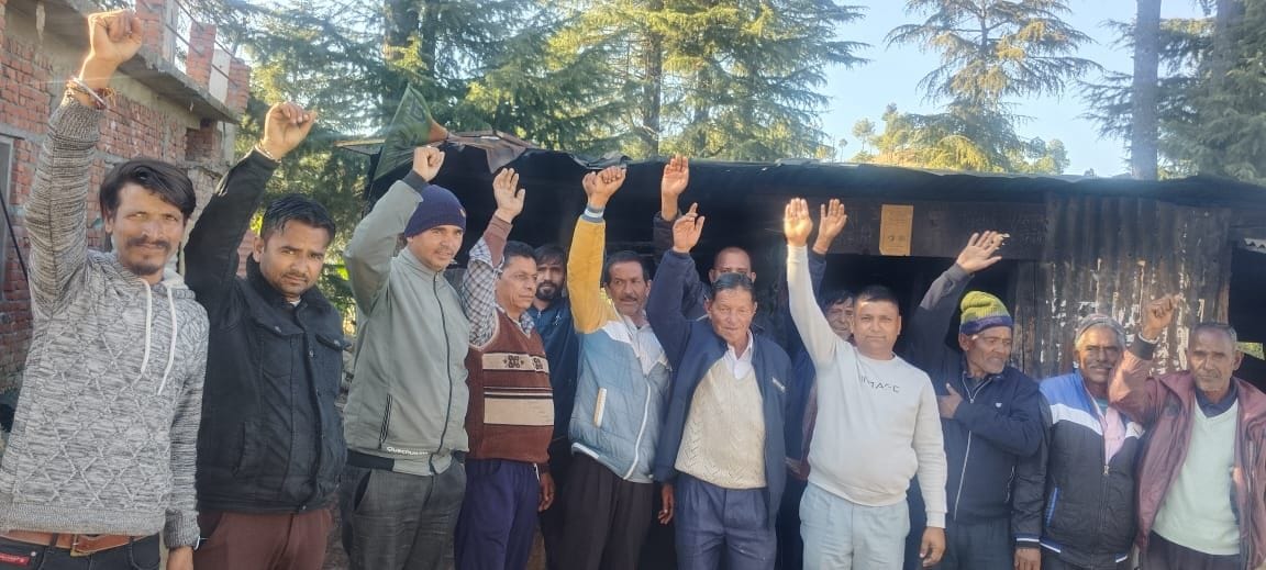 Villagers staged a protest demanding the installation of a cage.