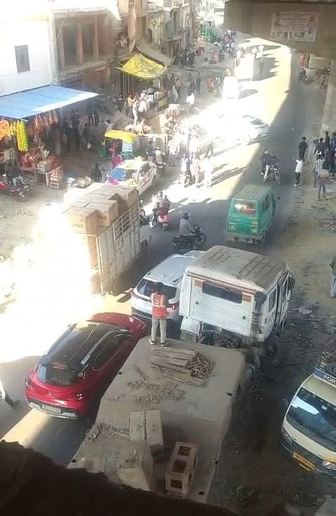 Car rider hits several vehicles, teacher and two others injured