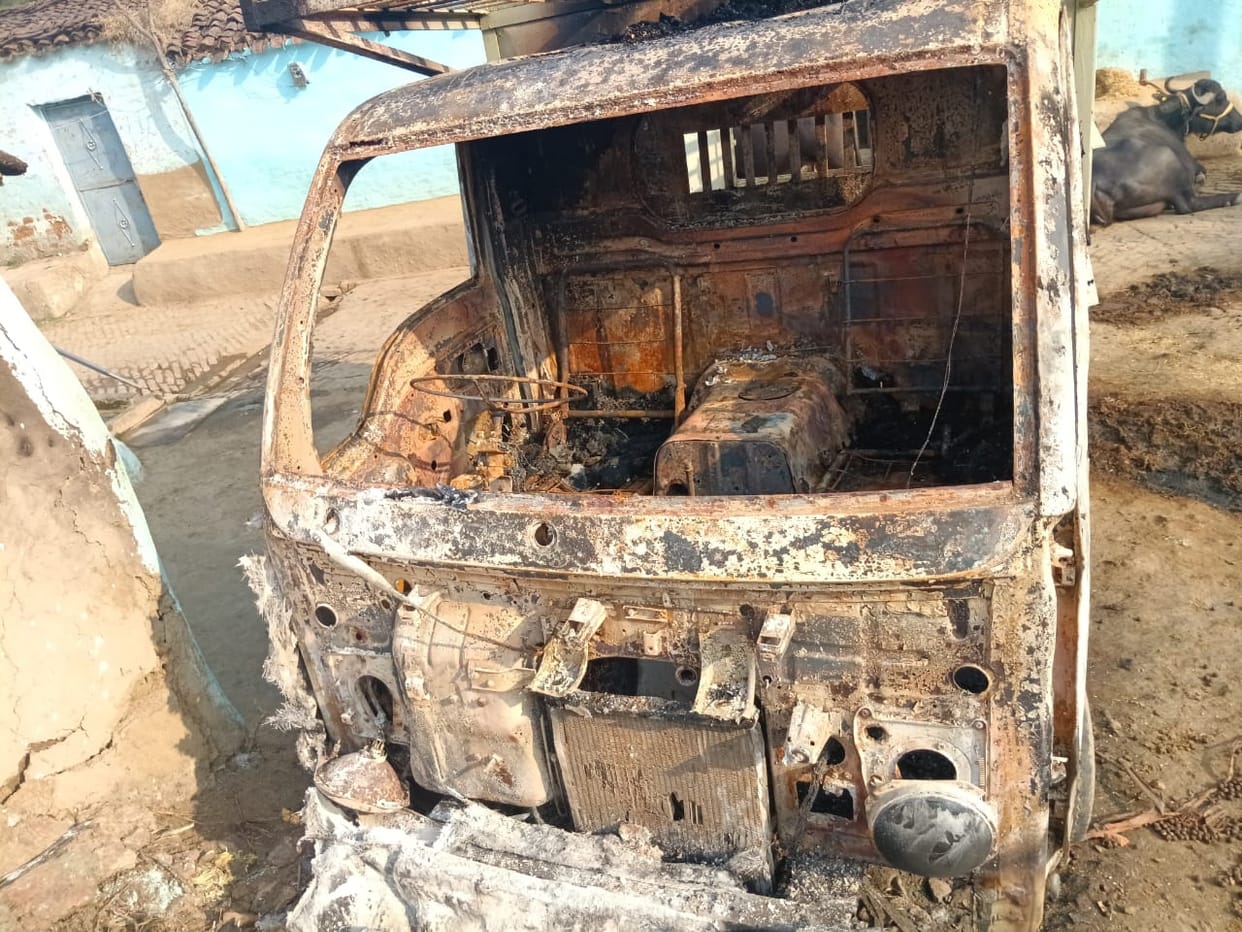 Accused of setting fire to a loader parked outside the house