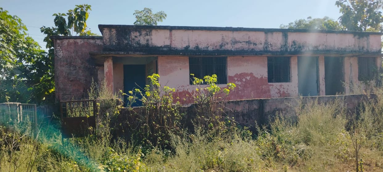 Doors and windows missing from the sub-health center which has been closed for years
