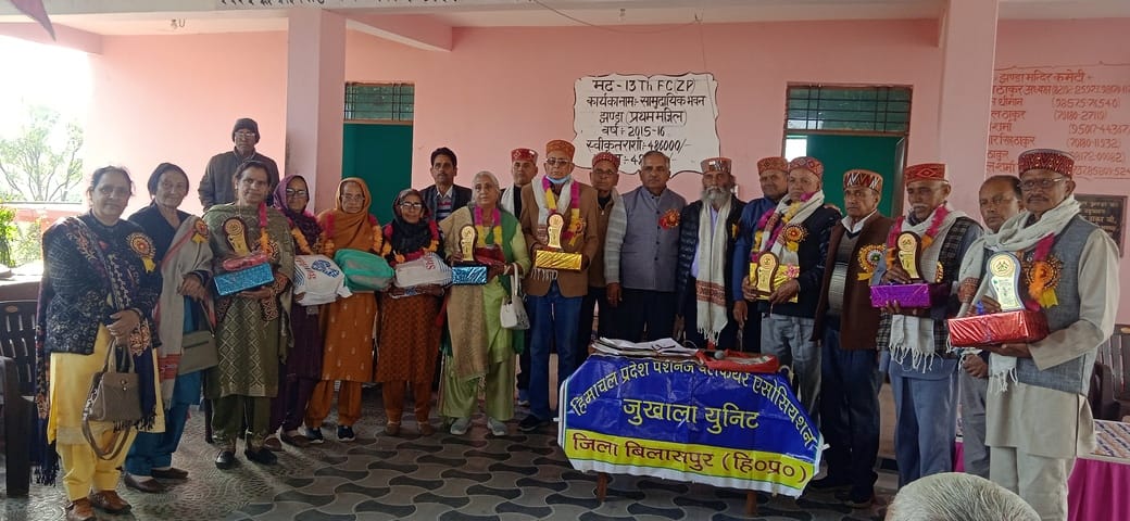 A pensioner who has seen 70 springs was honored at the ceremony.
