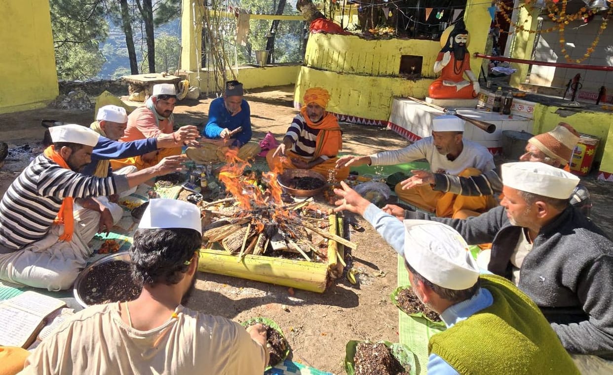 Baisi Puja concluded with Purnahuti and Bhandara, doors closed