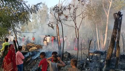 Massive fire in Basaugapur village, five houses burnt, two cattle dead
