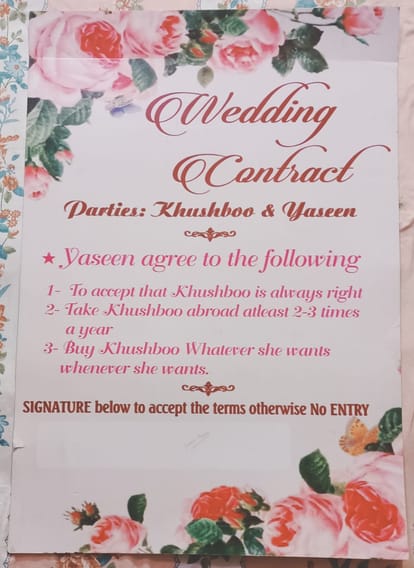 UP: A new trend in Muslim weddings, sisters-in-law are getting their brothers-in-law to sign a special agreeme