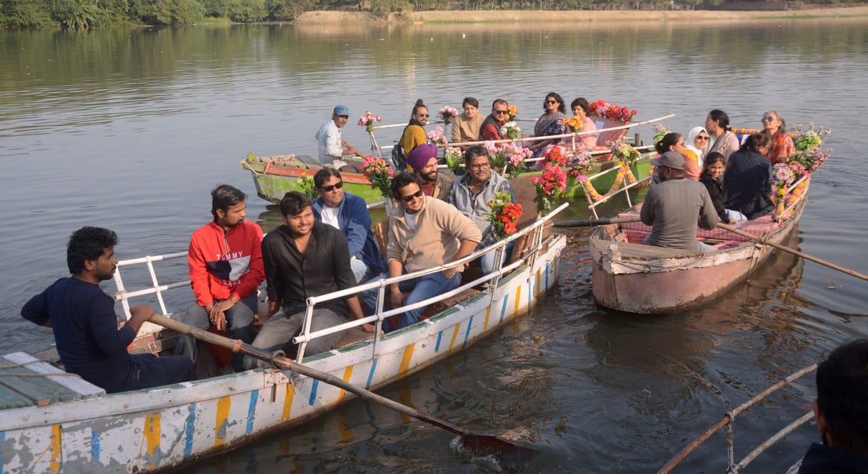 Boat floats in Gomti, message to save Awadh's heritage