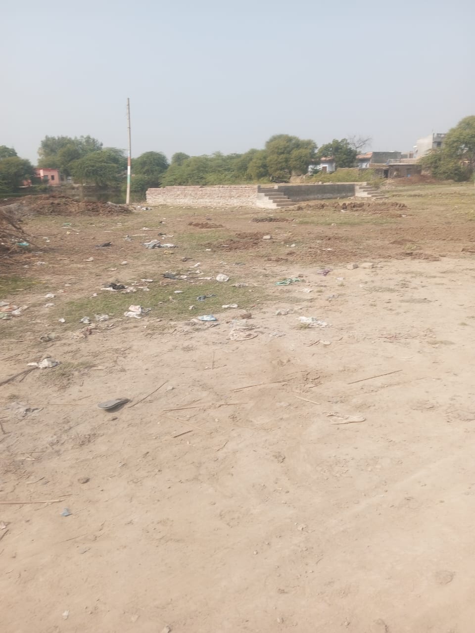 Due to lack of stadium, players are practicing on Panchayat land
