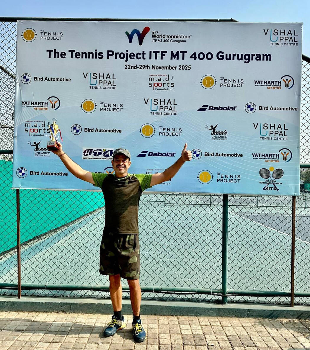 Yogesh won another International Tennis Federation trophy
