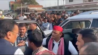 Woman dies after being hit by a bus, former CM Akhilesh stuck in traffic jam