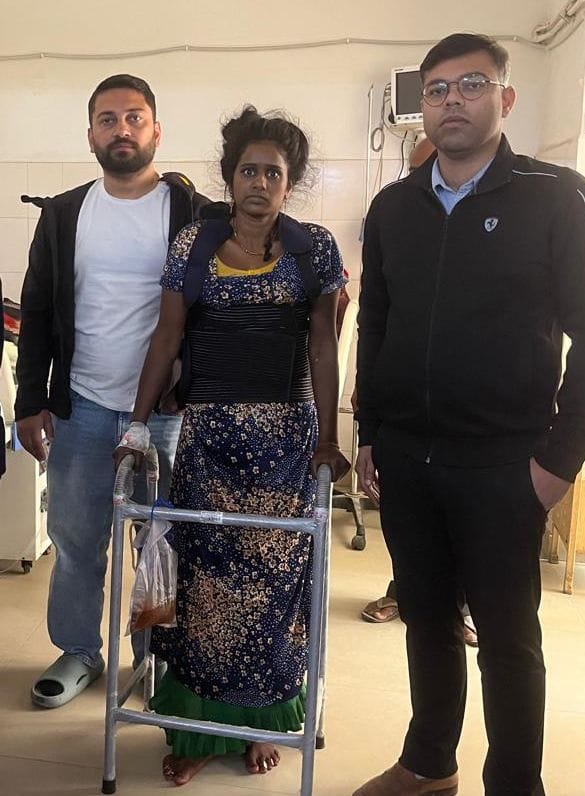 Doctors gave a new life to Annapurna, who was disabled due to spinal fracture.