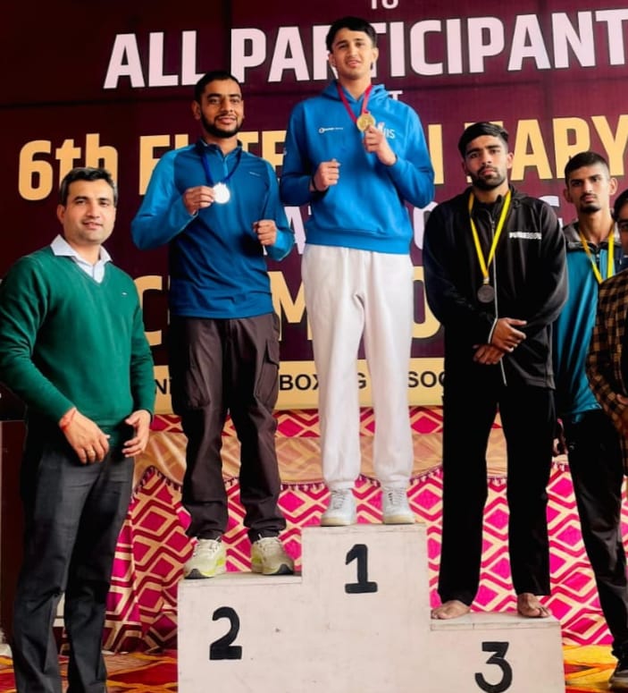 Pankaj won gold in state level boxing