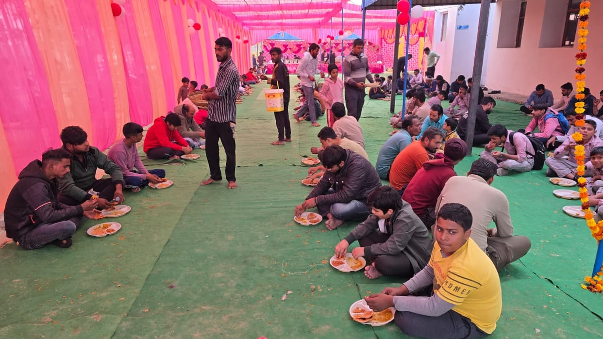 Bhandara organized in the premises of Electricity Corporation