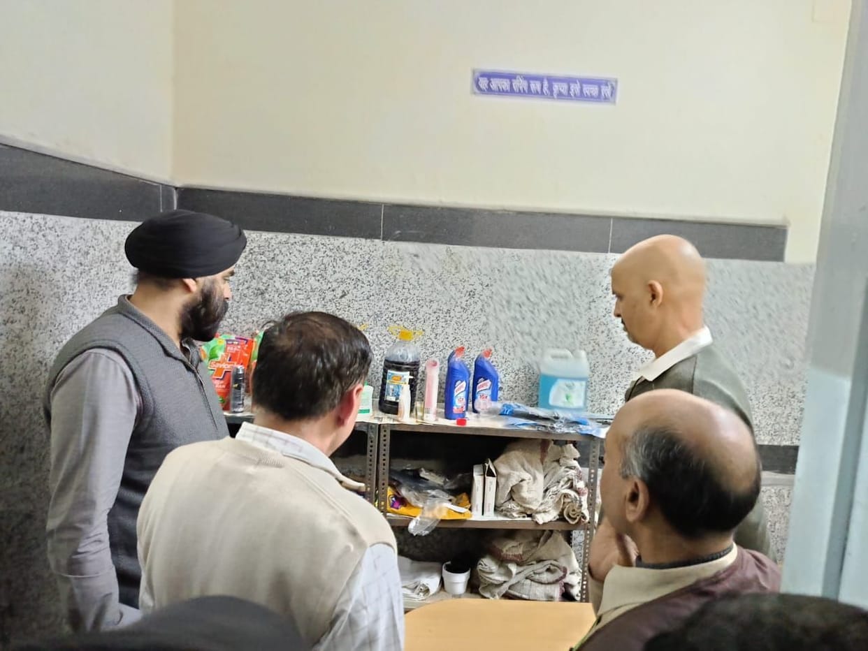 Checking arrangements from kitchen to toilet cleaner at the junction
