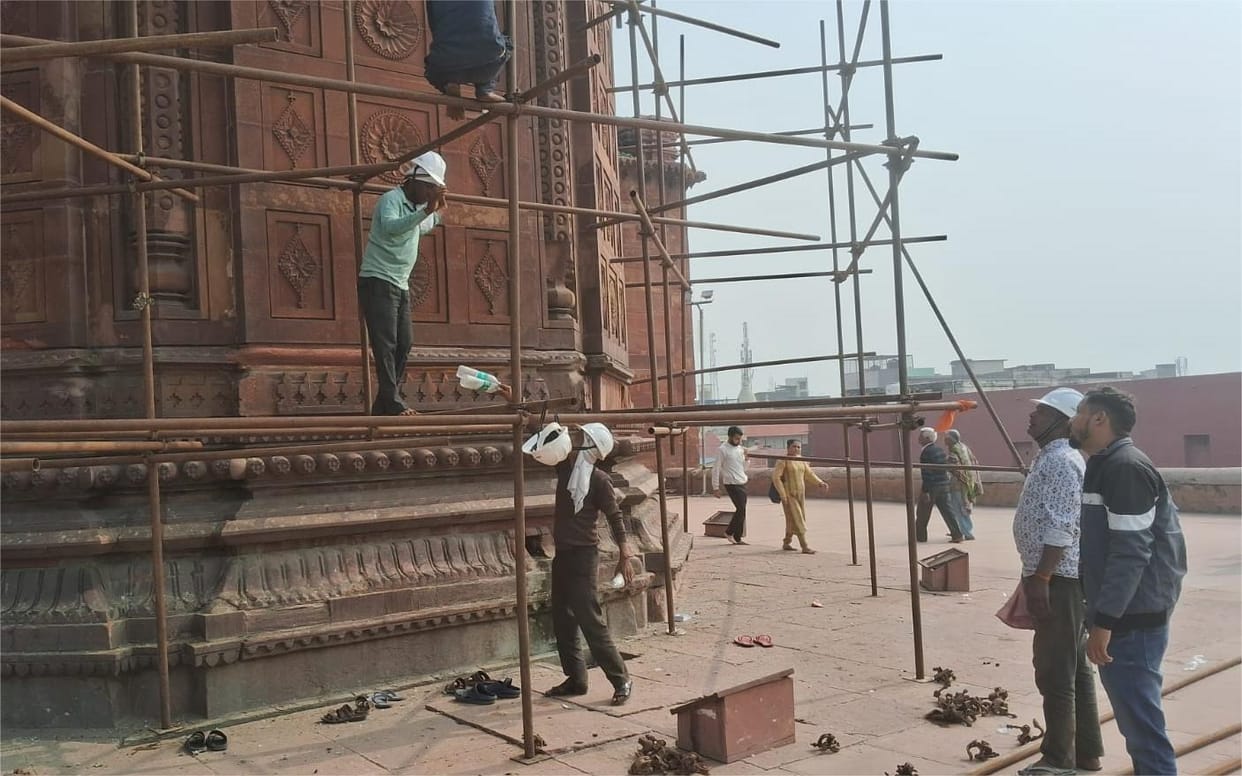 Conservation work started in ancient Madan Mohan temple