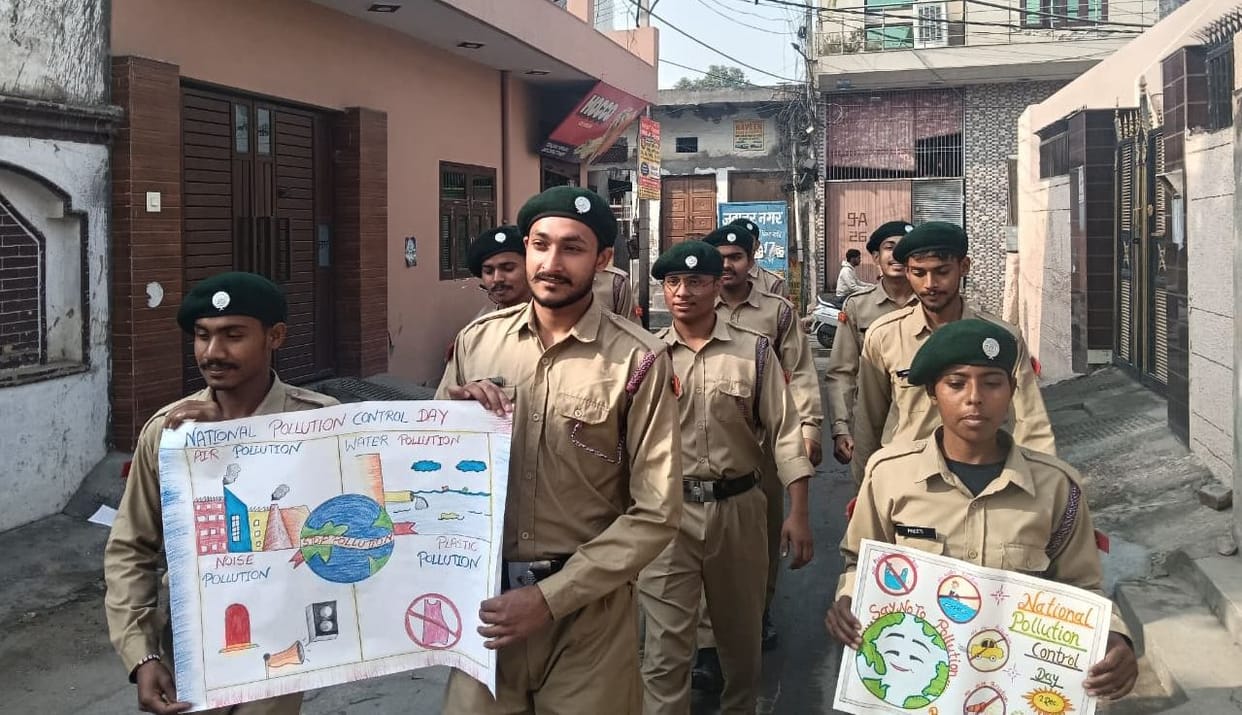 Awareness was created by organizing a rally to prevent pollution.