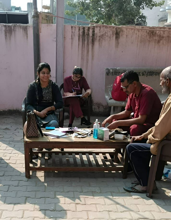 30 patients were examined in the camp.