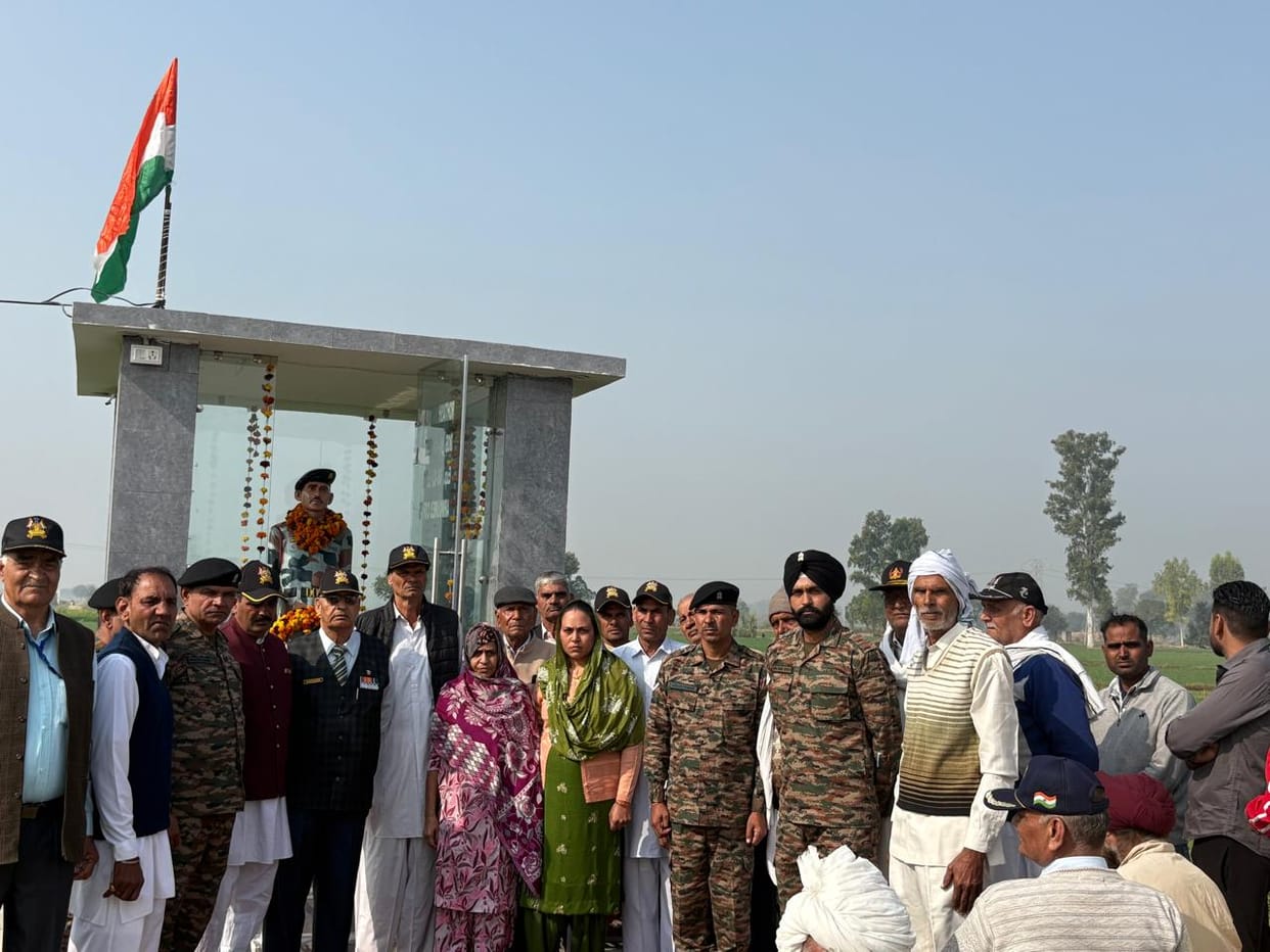 Unveiling of the memorial of brave soldier Rohtas