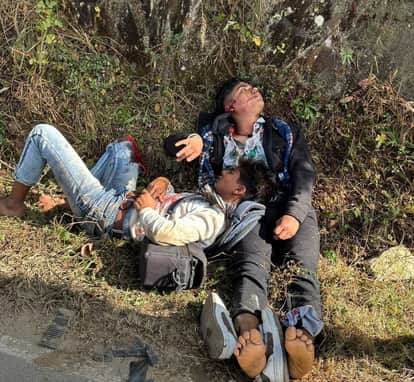 Bike collides with pickup vehicle, two seriously injured