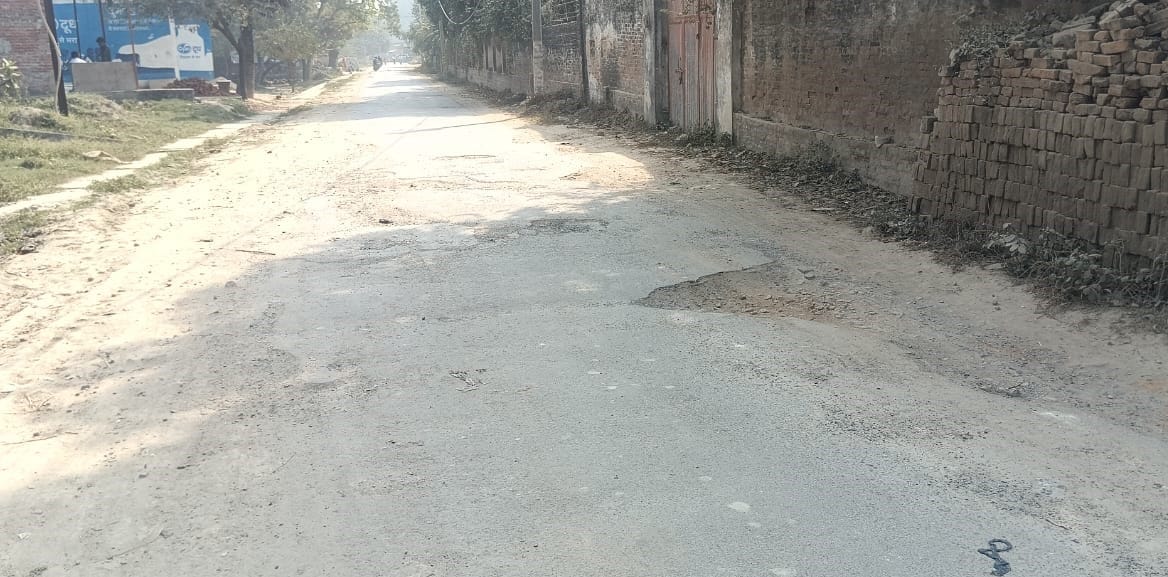 Hundreds of potholes on a road built six months ago for Rs 1.30 crore