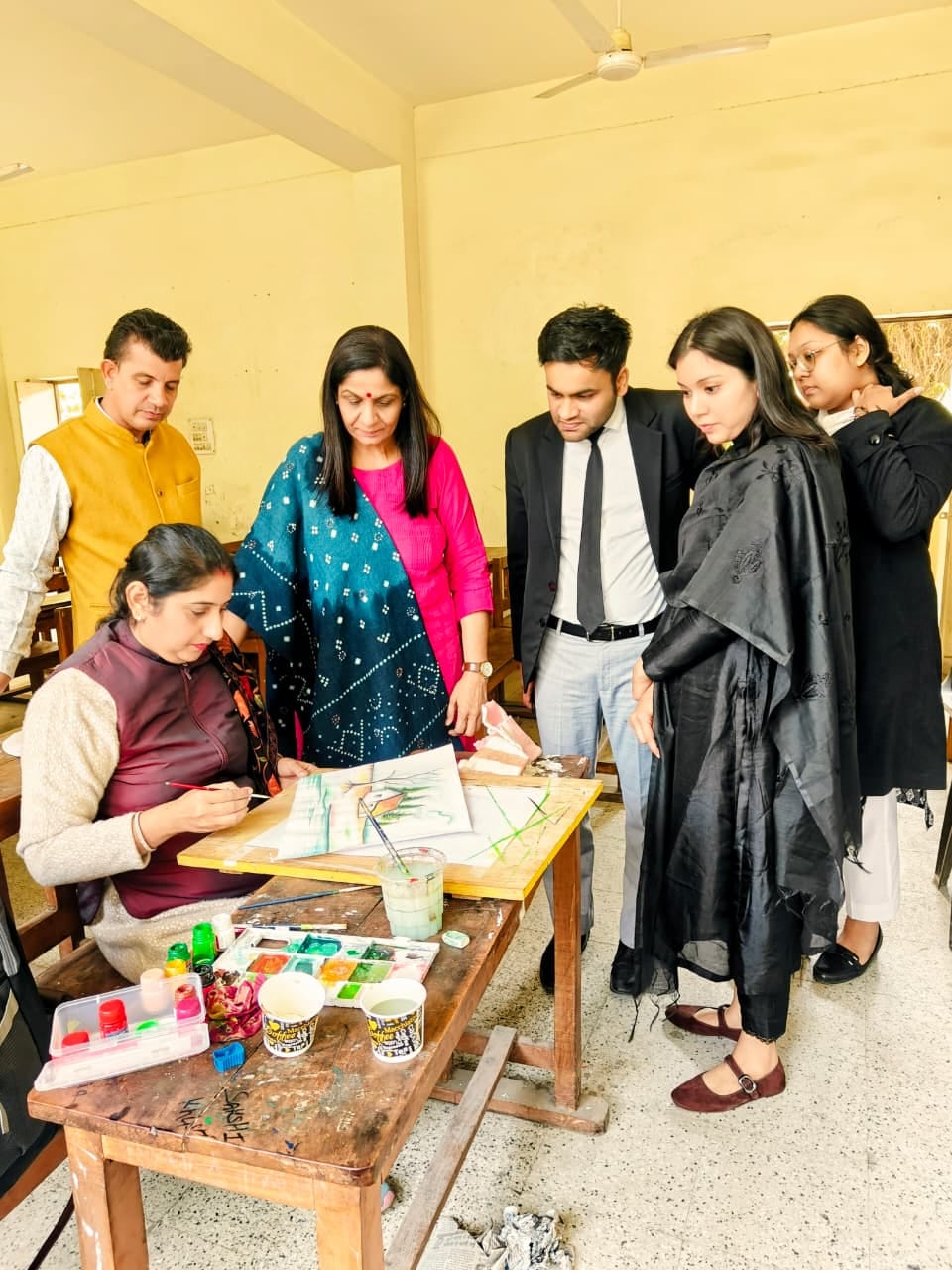 Teachers enhanced their skills with Warli art and landscape painting.