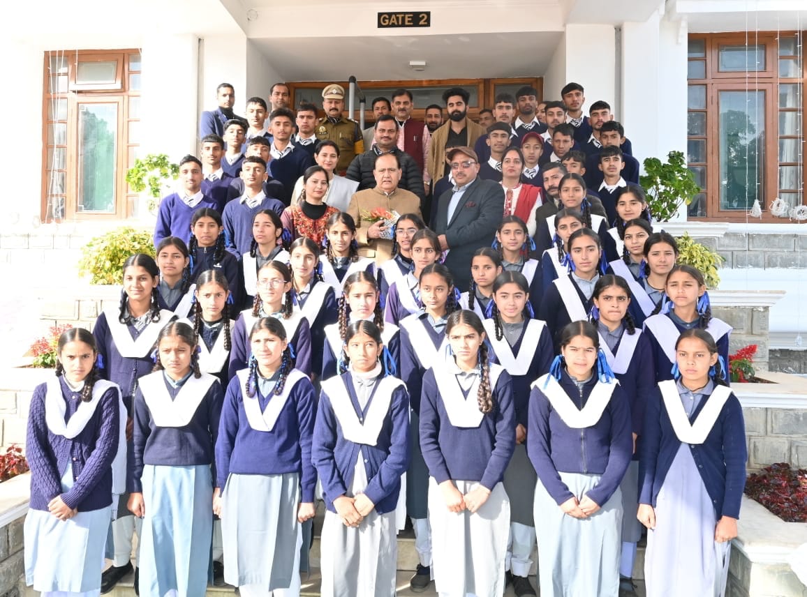 School students witnessed the proceedings of the assembly.
