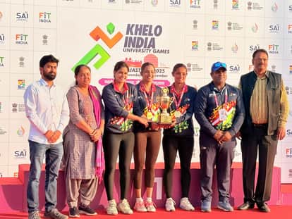 MDU's tennis team won gold for the first time at the Khelo India University Games.
