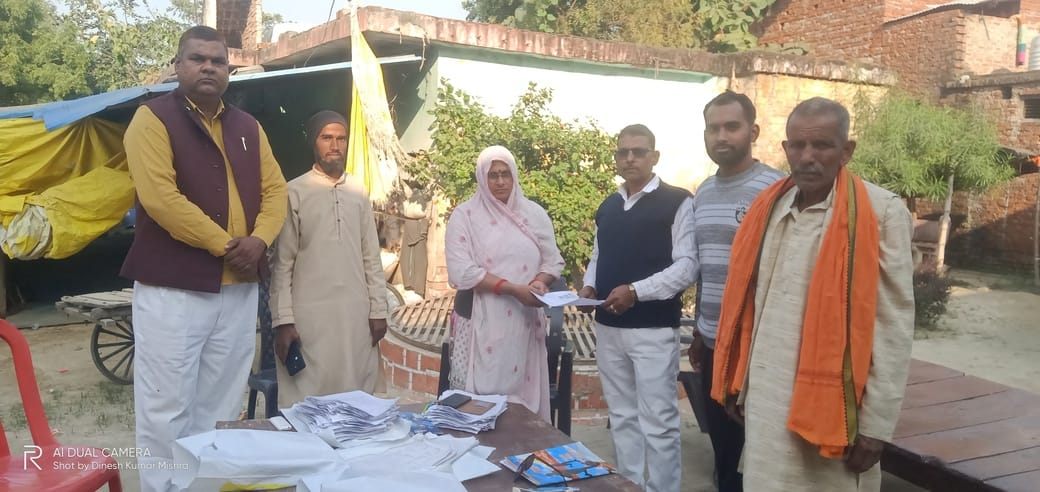 Villagers honored the BLO on completion of SIR