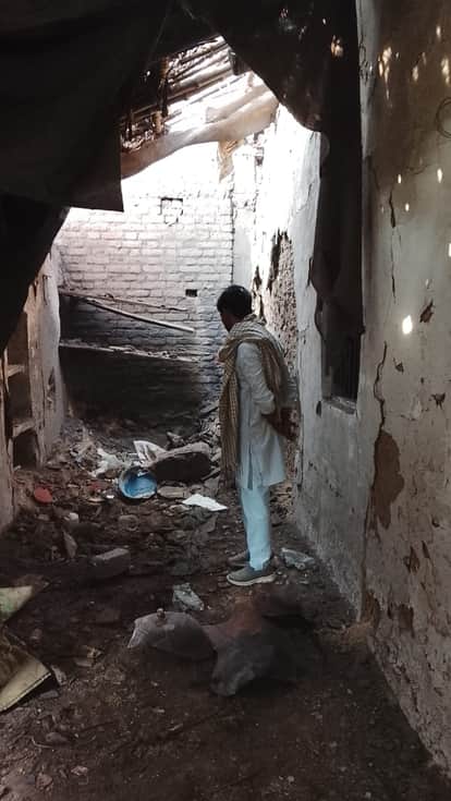 The domestic gas cylinder in the kitchen exploded after midnight.