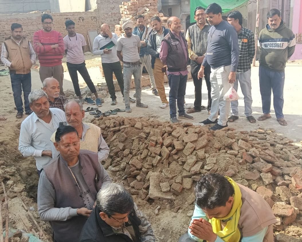 Foundation stone laying ceremony for the renovation of Barhasaini temple