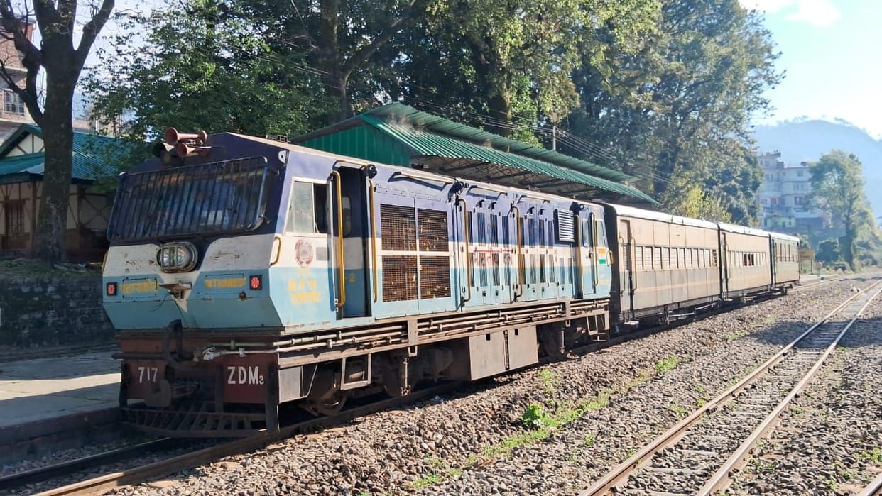 The tracks are back in action, trains run between Jogindernagar and Kangra.
